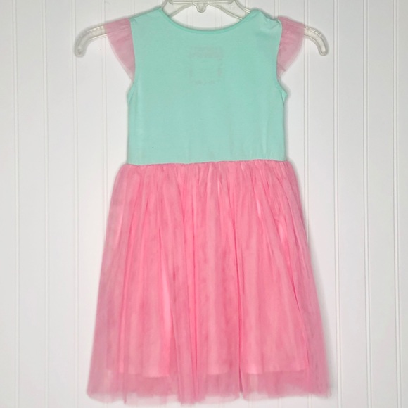 FLAPDOODLES Girls Playful 3D flowers Tulle Dress. Item# 0099 - Picture 3 of 6